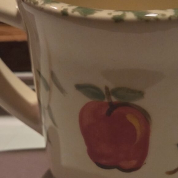🎁Rustic Wooden Crate w/ Vintage Buckeye Stoneware Apple Mug & Colonial Cookbook - Picture 6 of 15